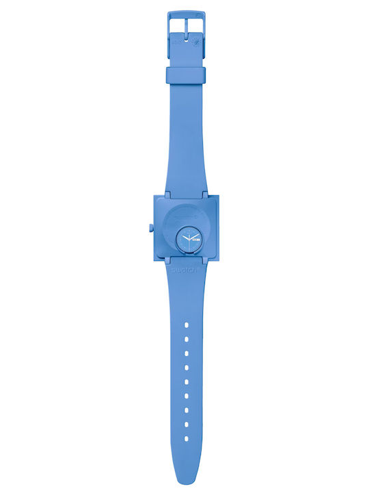 Swatch Swatch Women's Watch with Blue Rubber Strap