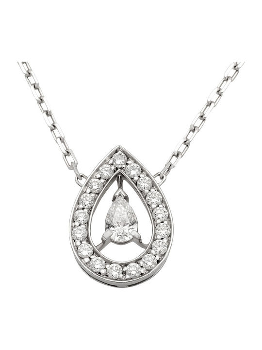 Savvas Design Set with Ring & Pendant from White Gold 18K