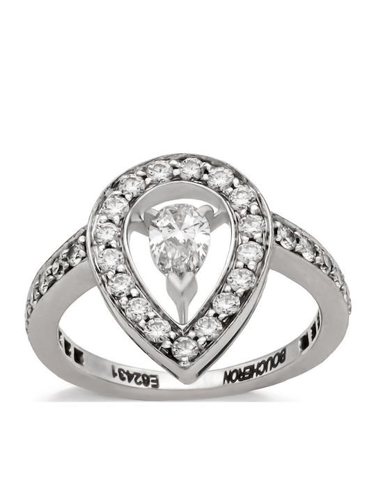 Savvas Design Set with Ring & Pendant from White Gold 18K