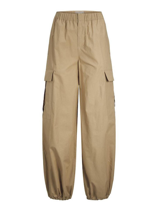 Jack & Jones Femei Talie înaltă Bumbac Pantaloni Cargo Beige