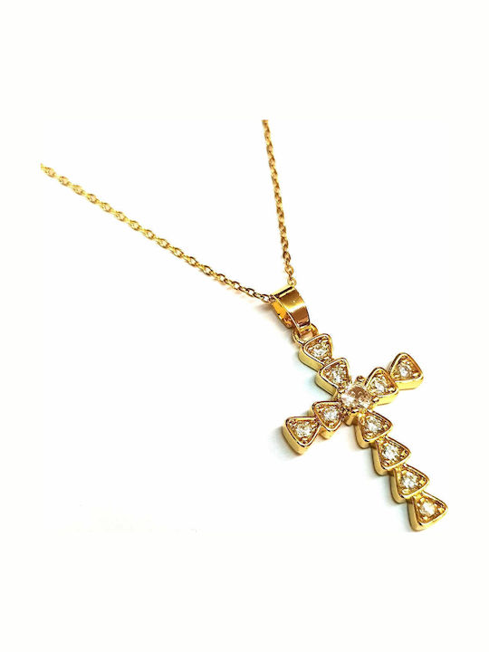 Amalfi Accessories Steel Σταυρός Επιχρυσωμένος