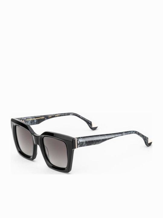 Woodys Barcelona Yuli Unisex Γυαλιά Ηλίου με Μαύρο Κοκκάλινο Σκελετό και Μαύρο Ντεγκραντέ Polarized Φακό