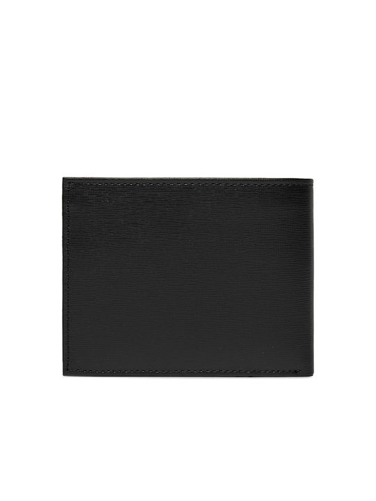 Guess Flat Billfold Δερμάτινο Ανδρικό Πορτοφόλι Μαύρο