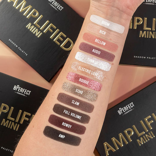 BPerfect Cosmetics Mini Παλέτα με Σκιές Ματιών Matte σε Στερεή Μορφή Bperfect Mini Amplified Palette 15gr