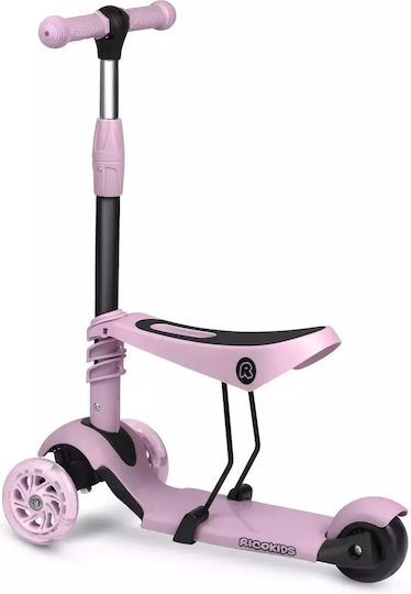 Ricokids Παιδικό Πατίνι Buggy Τρίτροχο με Κάθισμα Ροζ