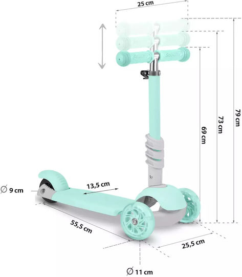 Ricokids Kinderroller Buggy 3-Rad mit Sitz Grün