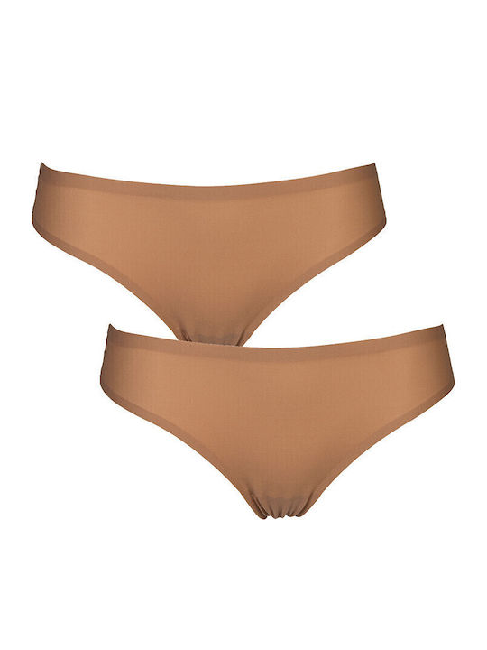 Γυναικεία String 2Pack χωρίς Ραφές Μαύρα