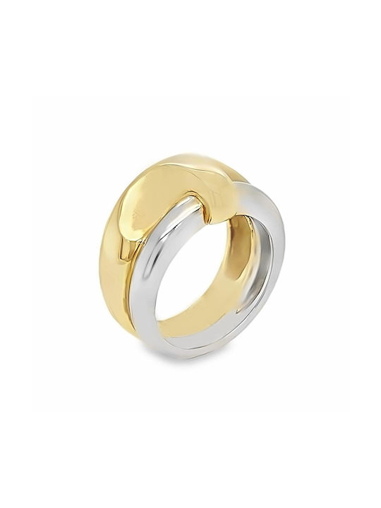 Gold and White Gold Ring K14 Rn09331