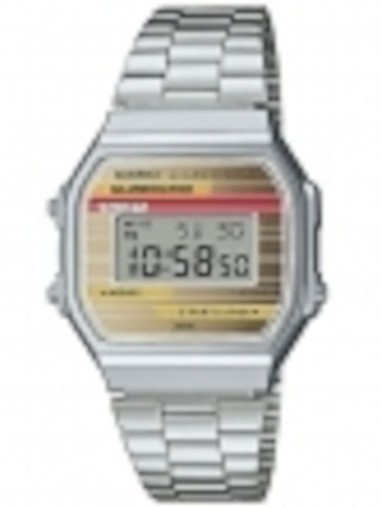 Casio Casio Vintage Ρολόι Μπαταρίας με Μεταλλικό Μπρασελέ