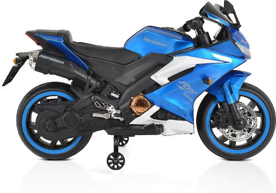 Kids Motorbike Inspired BO Painting Electric 12 Volt Blue
