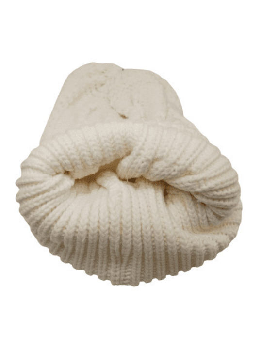 Romvous Beanie Beanie Knitted in White color