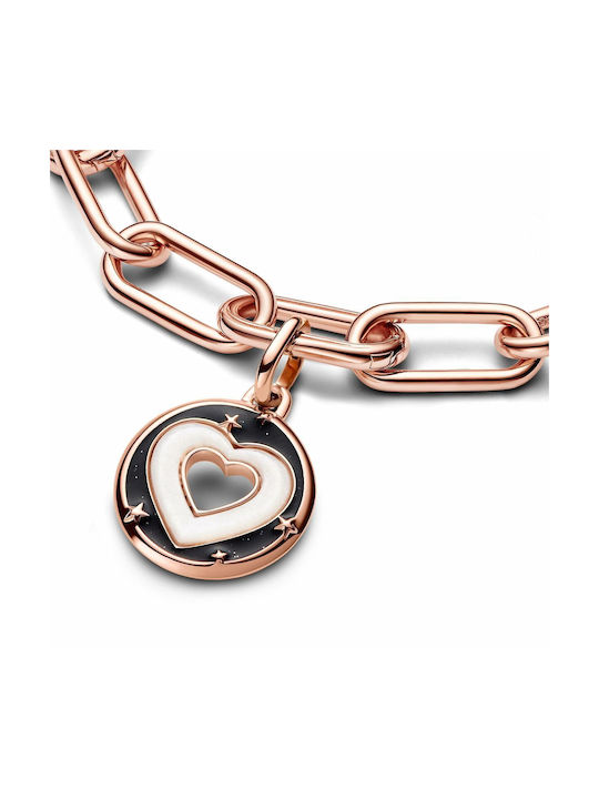 Pandora Charm Amulet with Pink Gold Plating