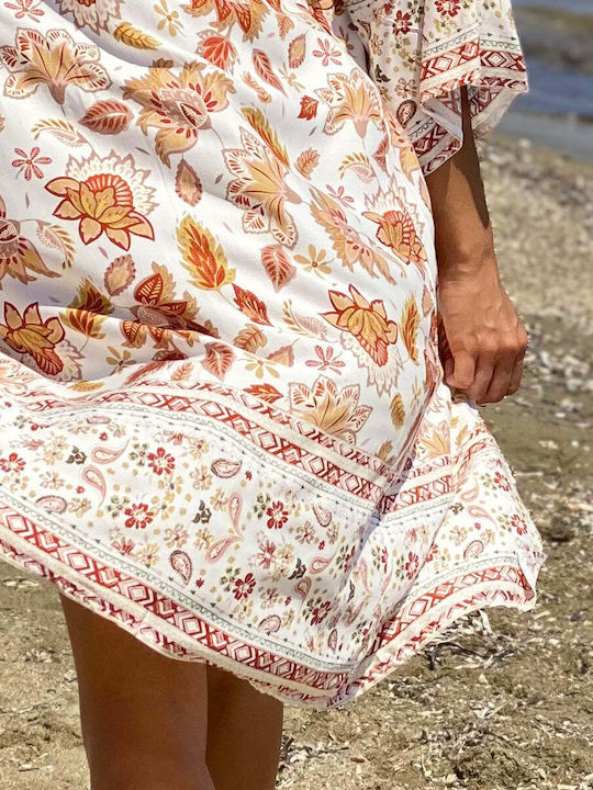 Achilleas Accessories Γυναικείο Κιμονό Παραλίας Πολύχρωμο