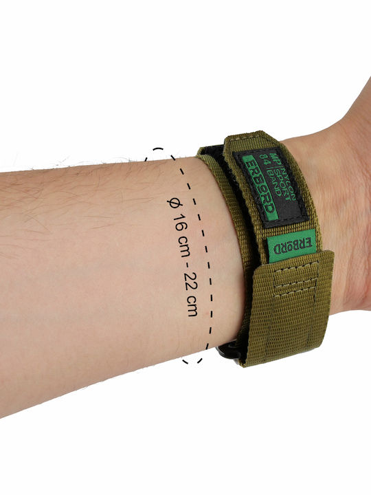 Erbord Armband Stoff Grün (Universal 20mm)
