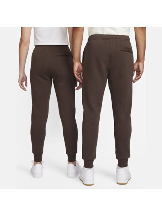 Nike Men's Fleece Sweatpants with Rubber Brown