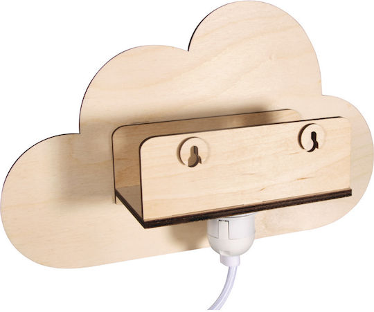 Rayher Kids Decorative Hanging Cloud White made of Wood 31x18.5x7.5εκ.