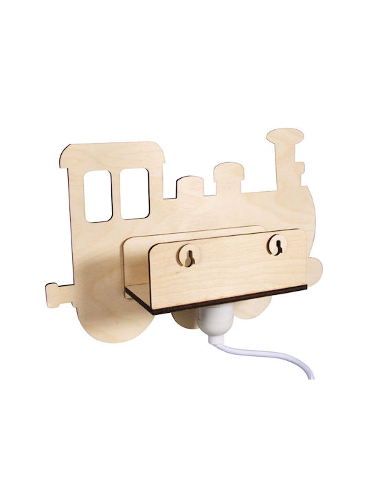 Rayher Kinder Dekoratives Hängendes Weiß aus Holz Zug 29x18.3x7.5εκ.