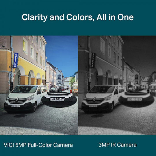 TP-LINK NTW VIGI C350 v1 IP Surveillance Camera Full HD+ 5MP Waterproof with Two-Way Communication and Lens 4mm