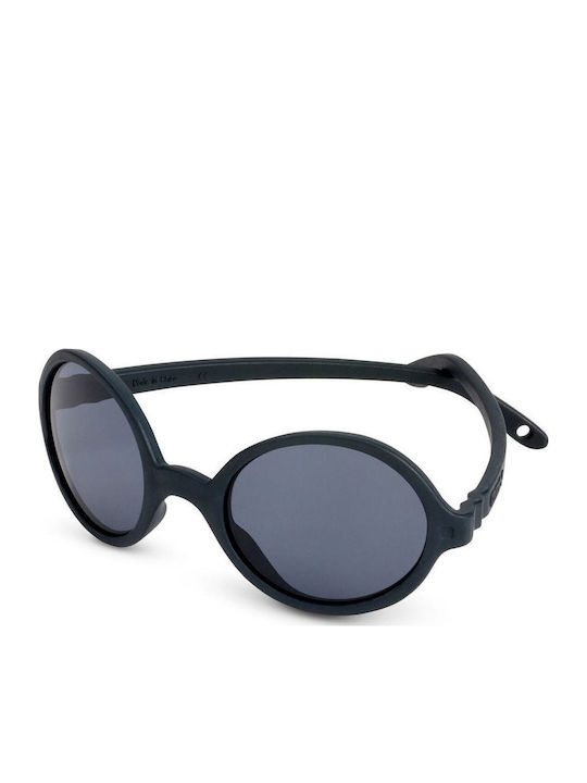 KiETLA Rozz Unbreakable Round Kids Sunglasses Black For 2-4 Years