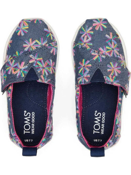 Παιδικές Espadrilles mit Bügel- und Schleifenverschluss Marineblau
