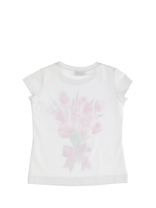 Monnalisa T-shirt with Tulips 115616SN 5201-0099 Girl