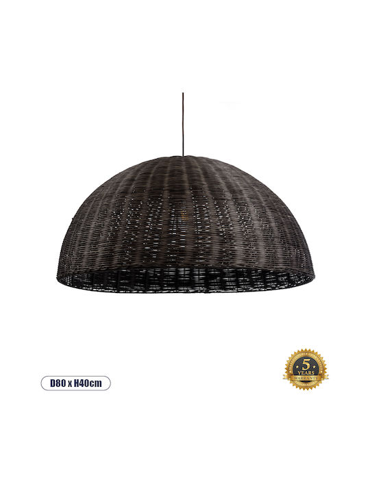 GloboStar Montana Pendant Light Bronze Boho Grid with Socket E27 80x40cm