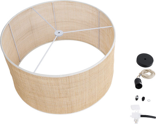 GloboStar Yotto Ceiling Light Beige Boho Grid with E27 Socket 55x30x30cm