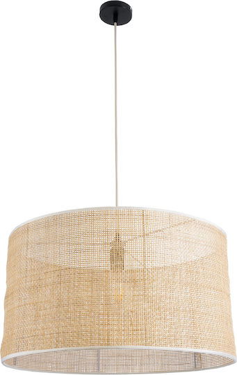 GloboStar Yotto Ceiling Light Beige Boho Grid with E27 Socket 55x30x30cm