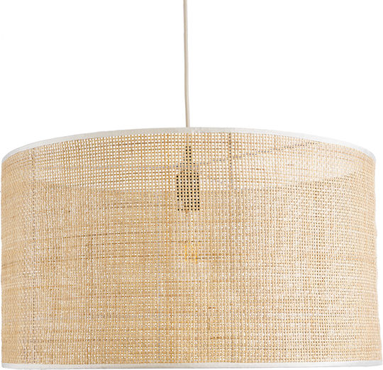GloboStar Yotto Ceiling Light Beige Boho Grid with E27 Socket 55x30x30cm
