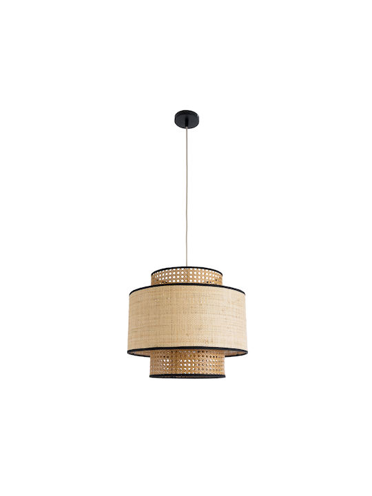 GloboStar Bravado Deckenleuchte Braune Boho Raster mit Lampenbirnensockel E27 40x35x35cm