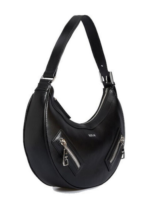 Replay Leder Damen Tasche Schulter Schwarz