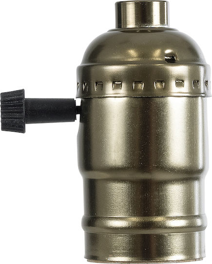 GloboStar Power Socket with Socket E27 in Bronze color Set 1pcs 78964
