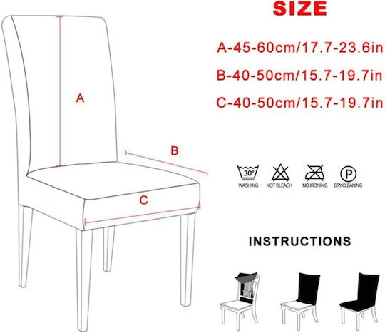 My Home Luxury Elastic Cover for Chair Dark grey 6pcs 3338-11