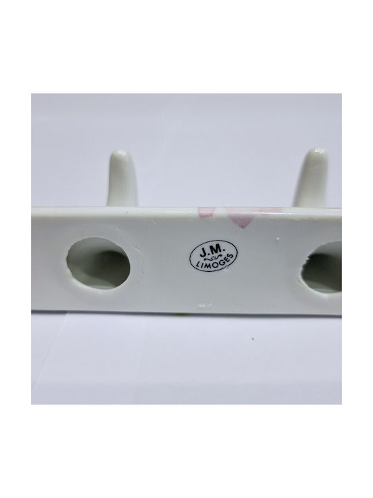 Wall Hanger Polyresin 3 Hooks White 18x3.8x3cm