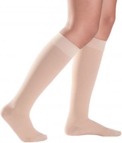 Laboratori Piazza Graduated Compression Calf High Socks Compression Class 1 Beige