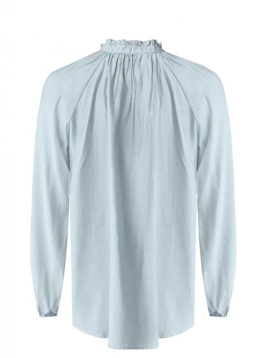 Women's Summer Blouse Long Sleeve Lavender