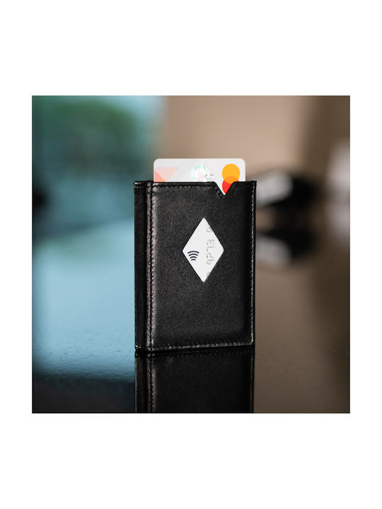 Leather Men's Wallet Cards with RFID Black
