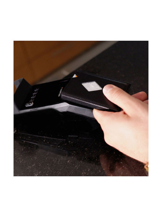 Leather Men's Wallet Cards with RFID Black
