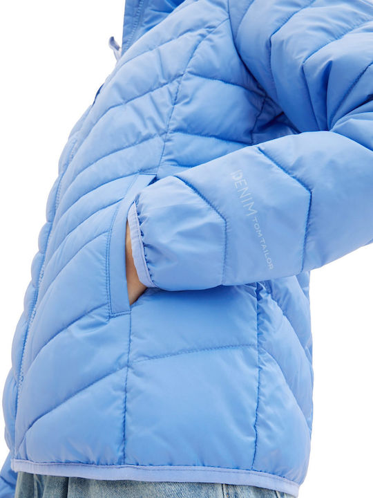 Scurtă Jachetă de femei Puffer Albastru