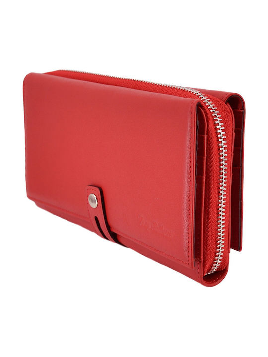 Large Leather Women's Wallet Classic Red
