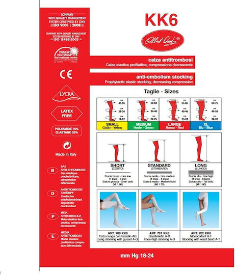 Laboratori Piazza Short Κάλτσες Ριζομηρίου 18-24 mmHg Λευκές
