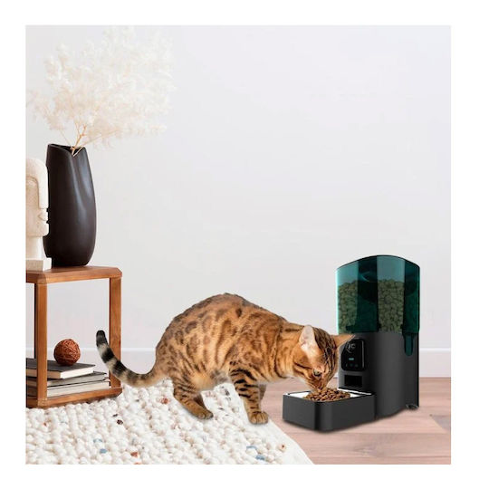 Cecotec Pumba 6000 Automat Bol din oțel inoxidabil Mâncare pentru Câine & Pisică 2x 6lt 18.5cm în Culoare Negru