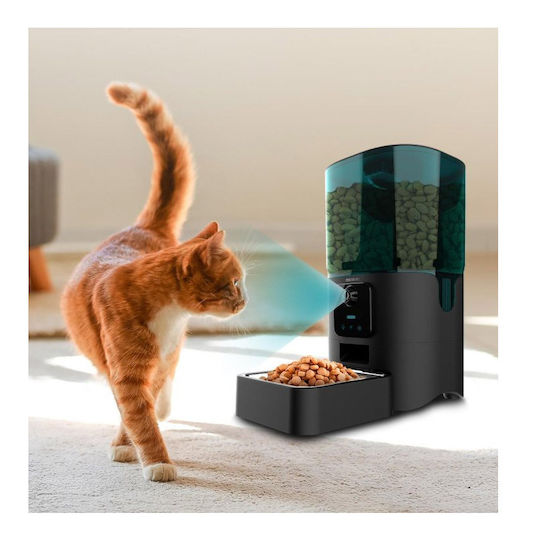 Cecotec Pumba 6000 Automat Bol din oțel inoxidabil Mâncare pentru Câine & Pisică 2x 6lt 18.5cm în Culoare Negru