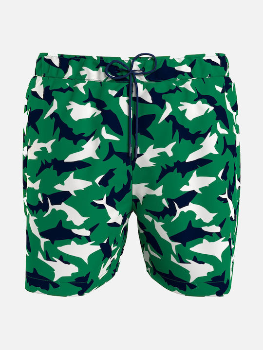 Tommy Hilfiger Men's Swimwear Shorts GREEN with Patterns