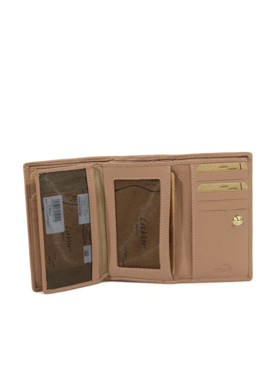 Small Leather Women's Wallet with RFID Nude