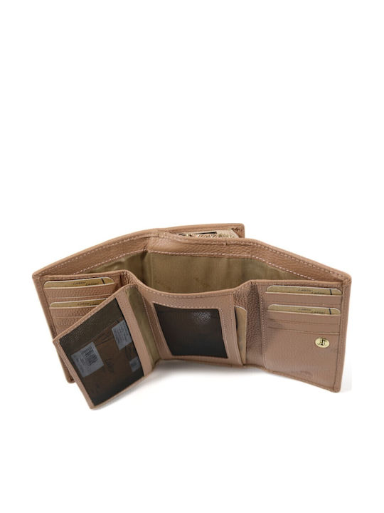 Small Leather Women's Wallet with RFID Nude