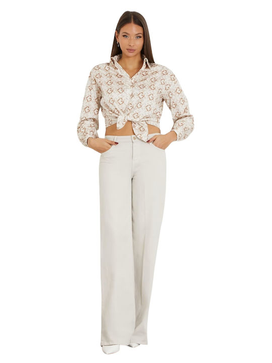 Women's Long Sleeve Shirt Beige