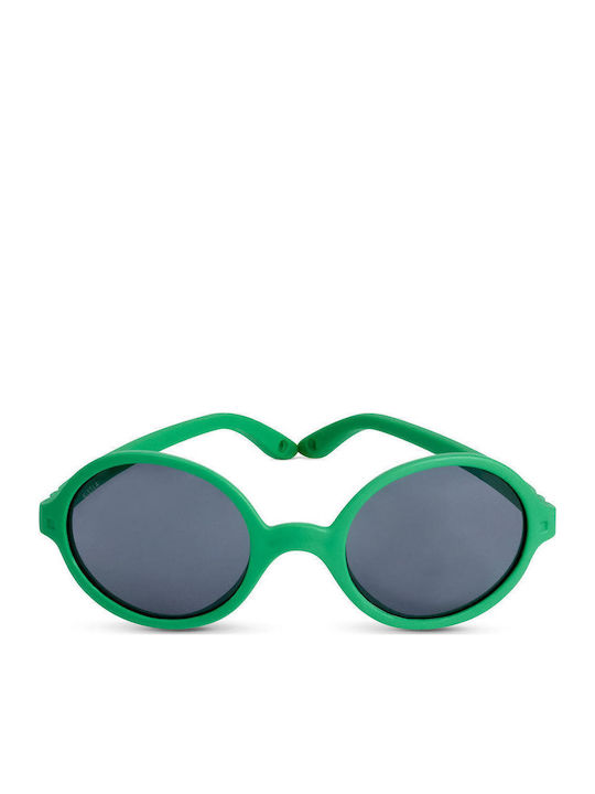 KiETLA Rozz Unbreakable Round Kids Sunglasses Green for 2-4 Years