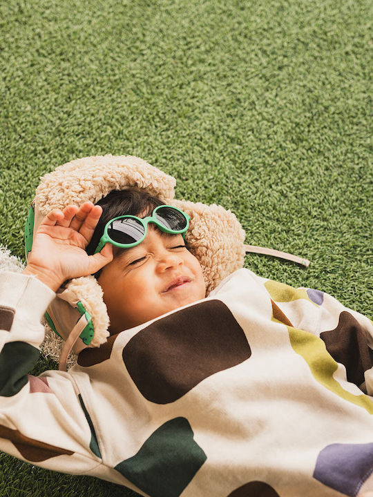 KiETLA Rozz Unbreakable Round Kids Sunglasses Green for 2-4 Years