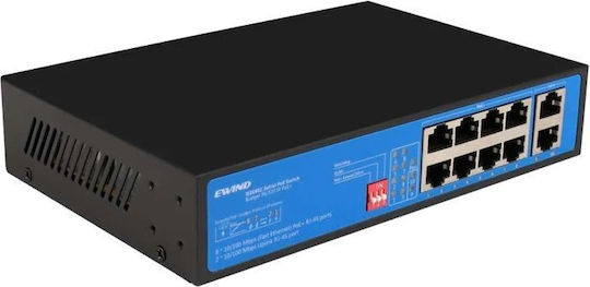 Ewind EW-S1910CF-AP Unmanaged L2 PoE Switch με 8 Θύρες Gigabit (1Gbps) Ethernet και 8 SFP Θύρες